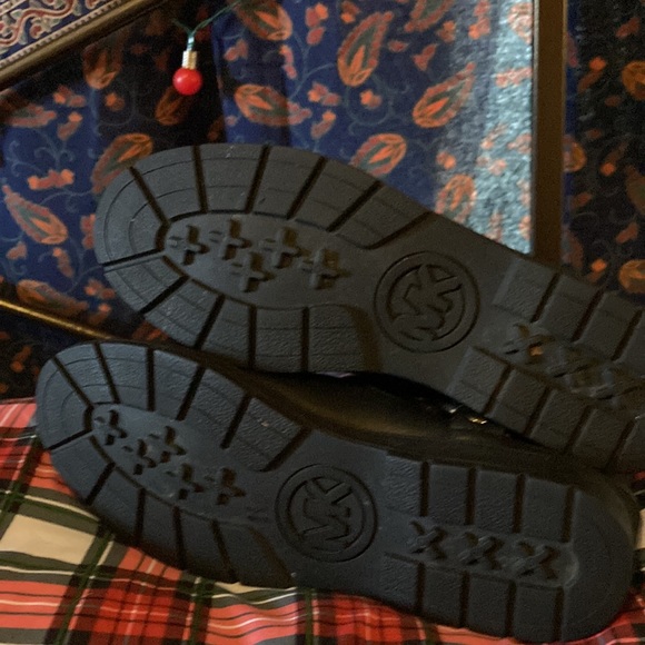 Michael Kors short black leather western boots size 8 med nice - Picture 5 of 9